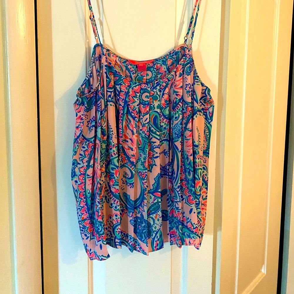 Lilly Pulitzer tank. Beautiful silk print